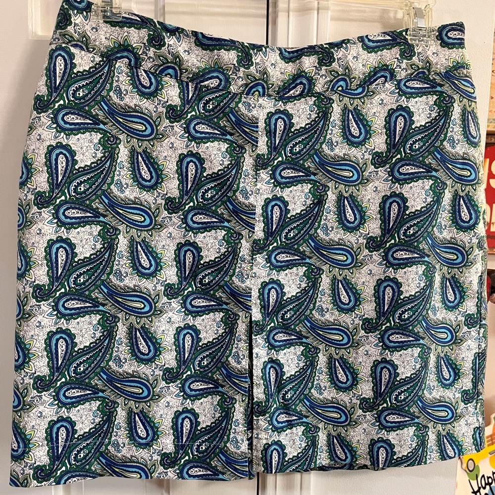 Tegna Skort Size 14, Multi Color Paisley